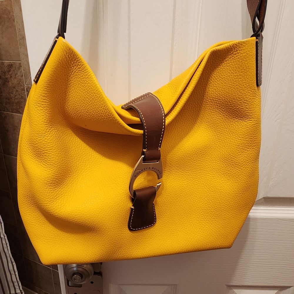 Yellow Leather Shoulder Bag